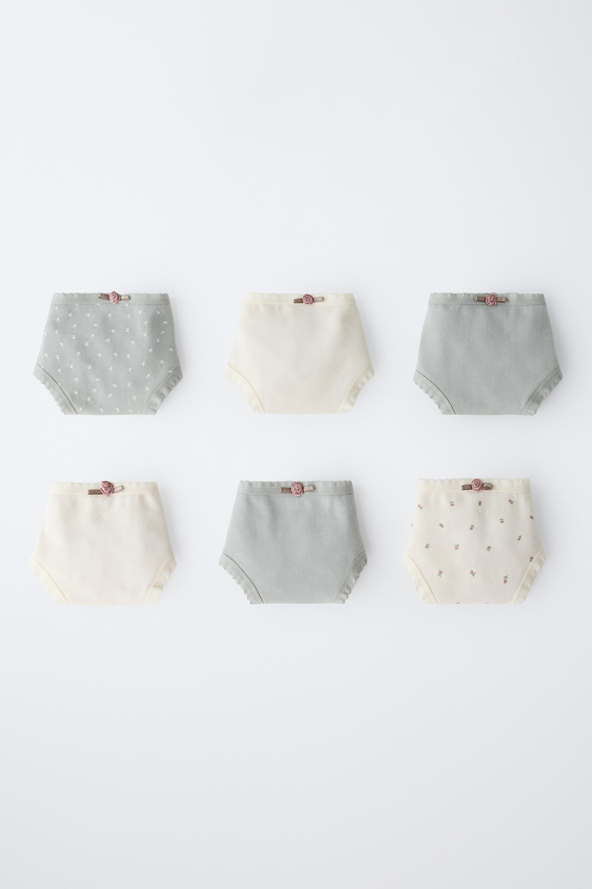 1 1/2-6 ANS / LOT DE SIX CULOTTES IMPRIMÉ PETITES FLEURS